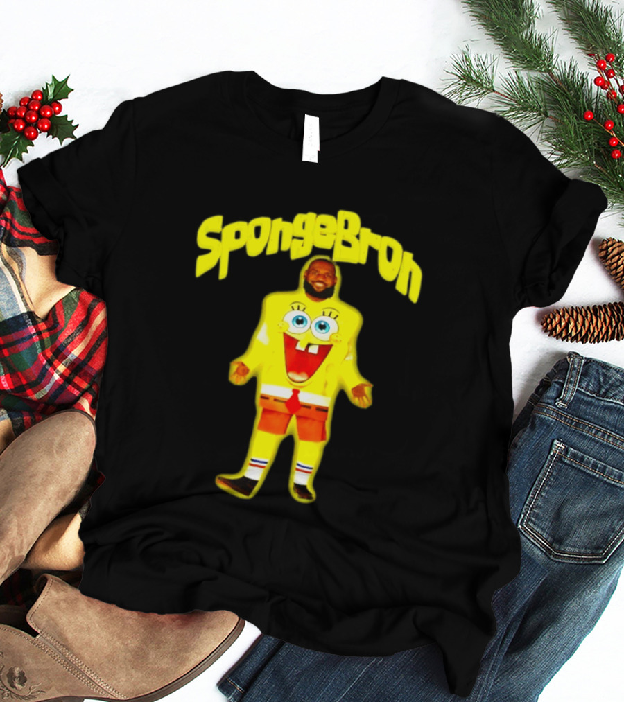 SpongeBron LeBron James Los Angeles Lakers T-Shirt