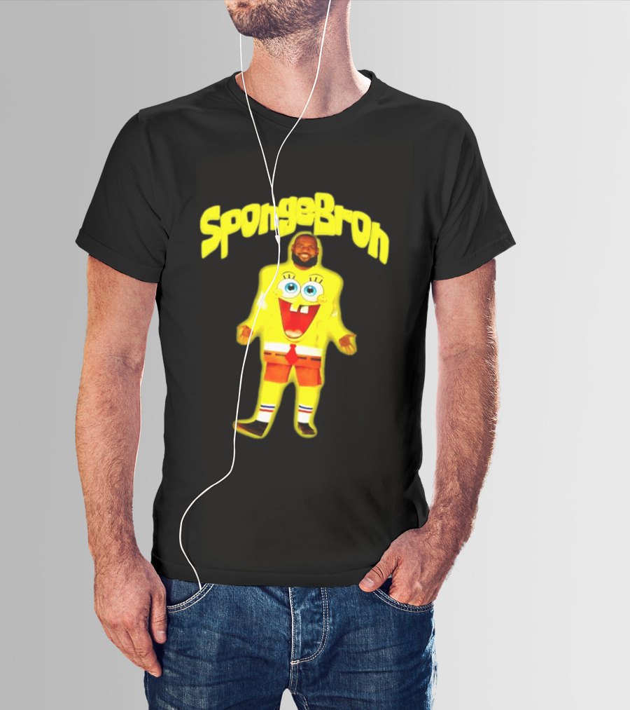 SpongeBron LeBron James Los Angeles Lakers T-Shirt