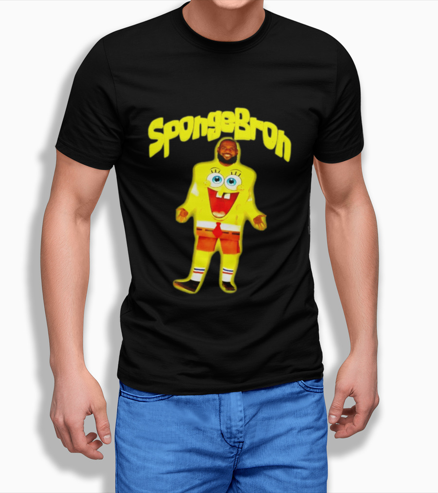 SpongeBron LeBron James Los Angeles Lakers T-Shirt