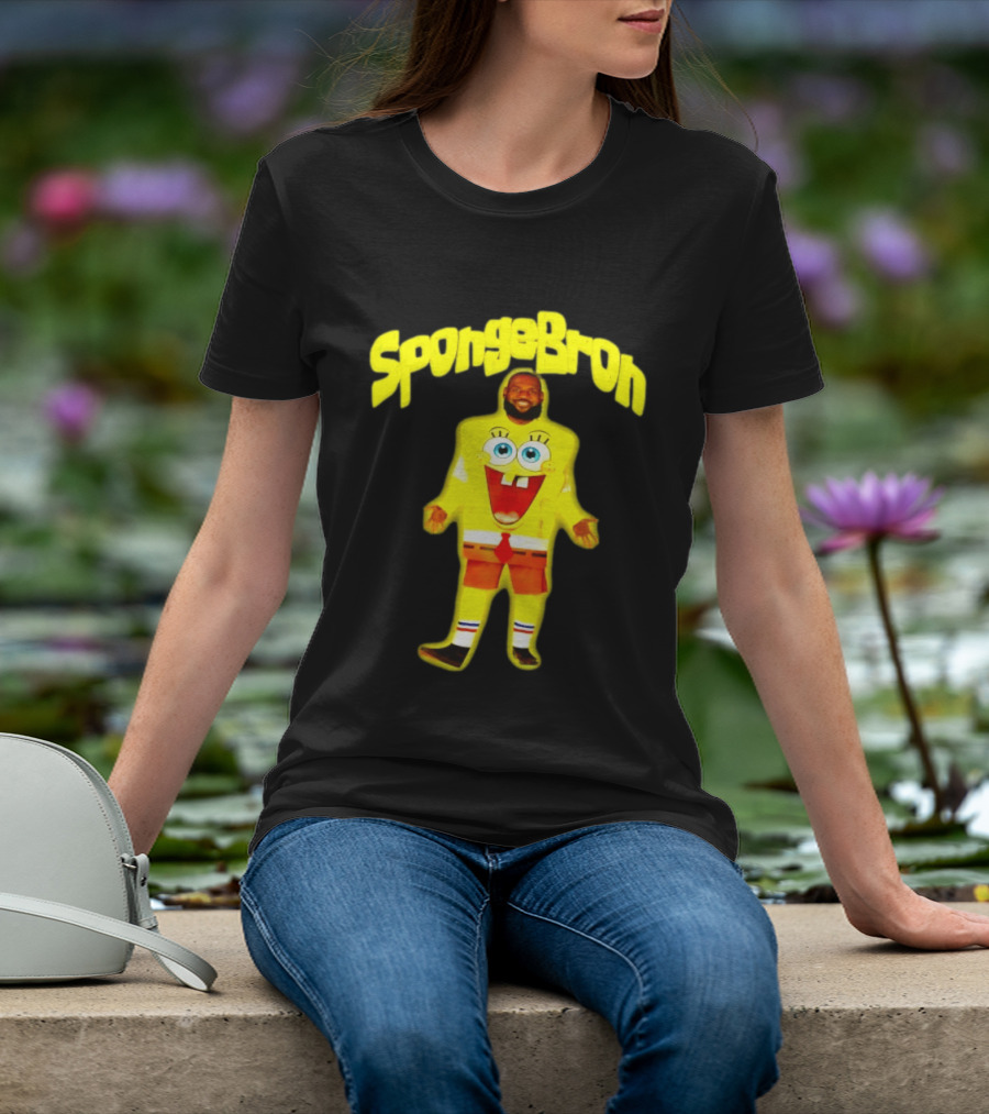 SpongeBron LeBron James Los Angeles Lakers T-Shirt