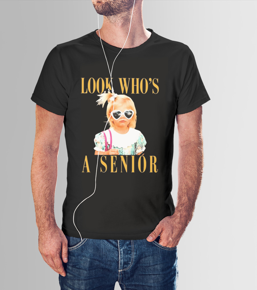 Look Who's A Senior Heart Sunglasses Little Girl Senior Graduation T-Shirt