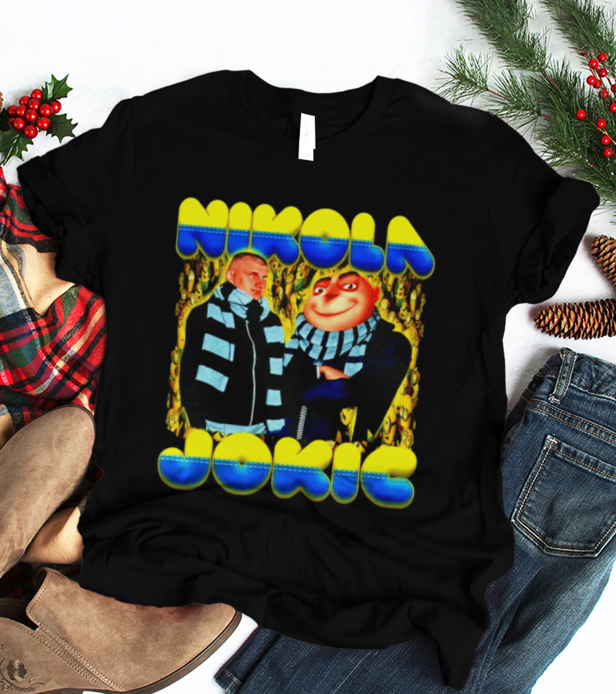 Nikola Jokic Denver Nuggets Gru Minions Scarf T-Shirt