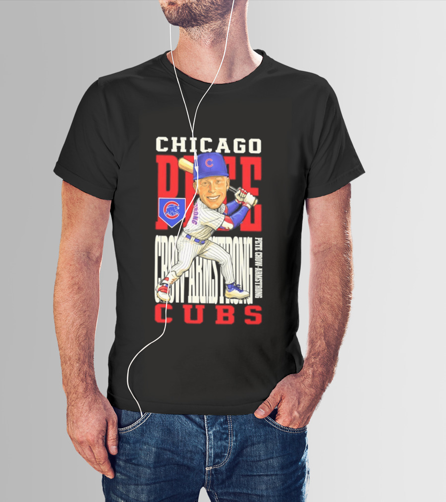 Chicago Pete Cubs Baseball Caricature Clash T-Shirt