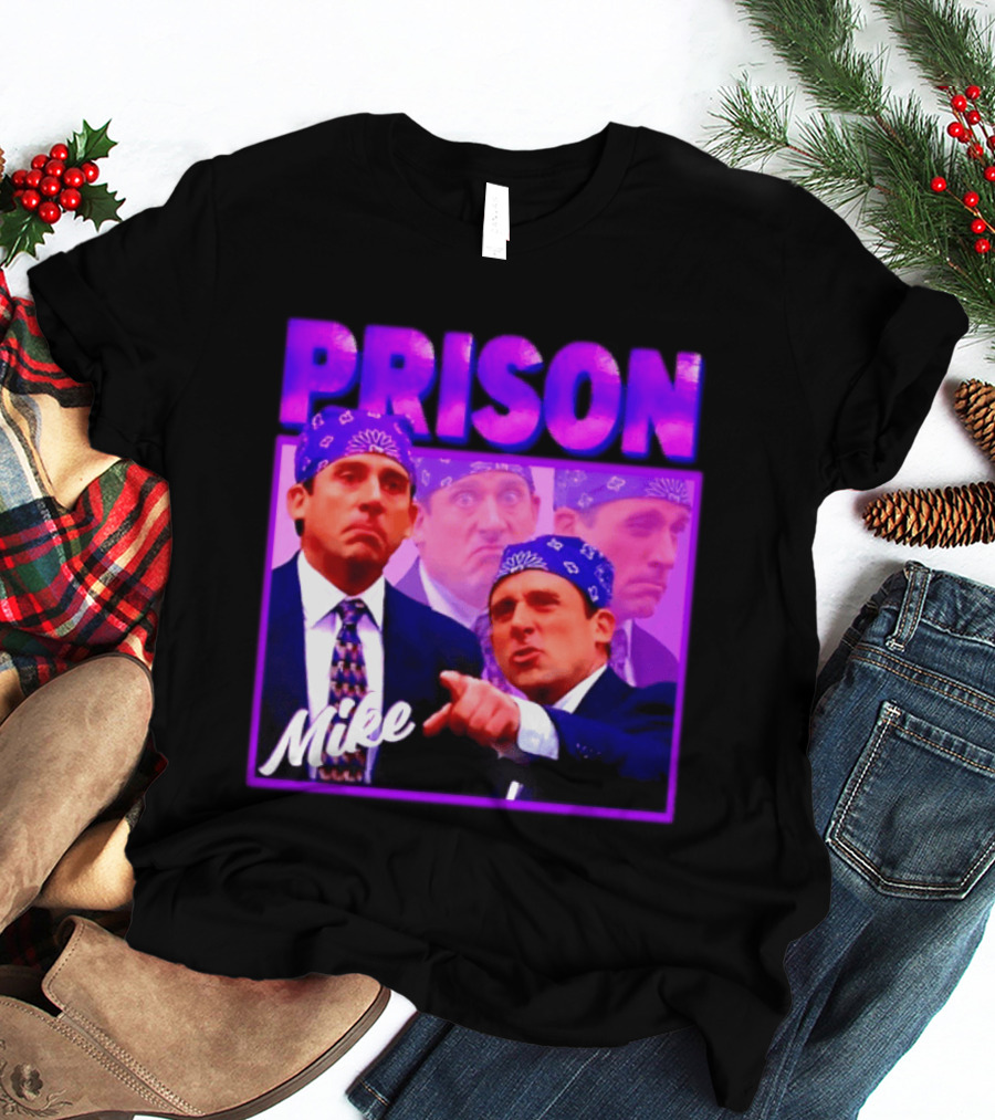 Prison Mike The Office Steve Carell Michael Scott Bandana Suit T-Shirt