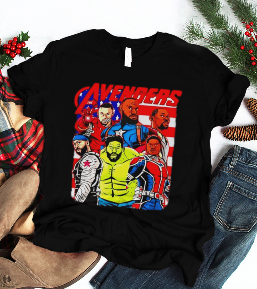 Avengers Basketball Superstars LeBron James Stephen Curry Kevin Durant Anthony Davis Hulk Ant Man T-Shirt