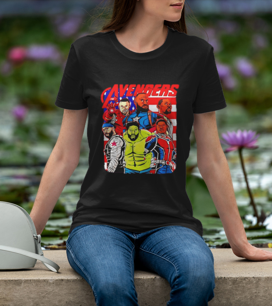 Avengers Basketball Superstars LeBron James Stephen Curry Kevin Durant Anthony Davis Hulk Ant Man T-Shirt