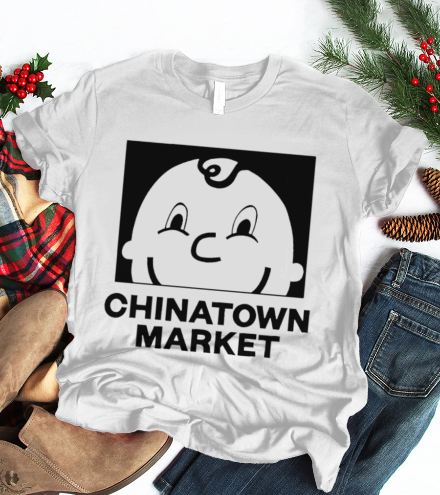 Chinatown Market Smiley Face Retro Cartoon T-Shirt