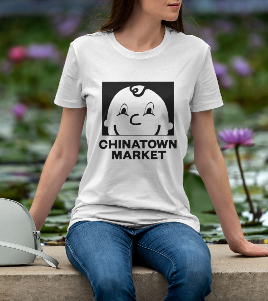 Chinatown Market Smiley Face Retro Cartoon T-Shirt