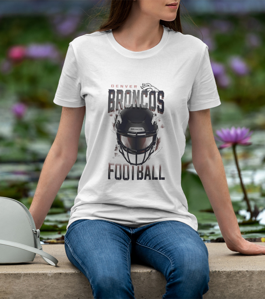 Denver Broncos Football Helmet 2026 Season Broncos Football T-Shirt