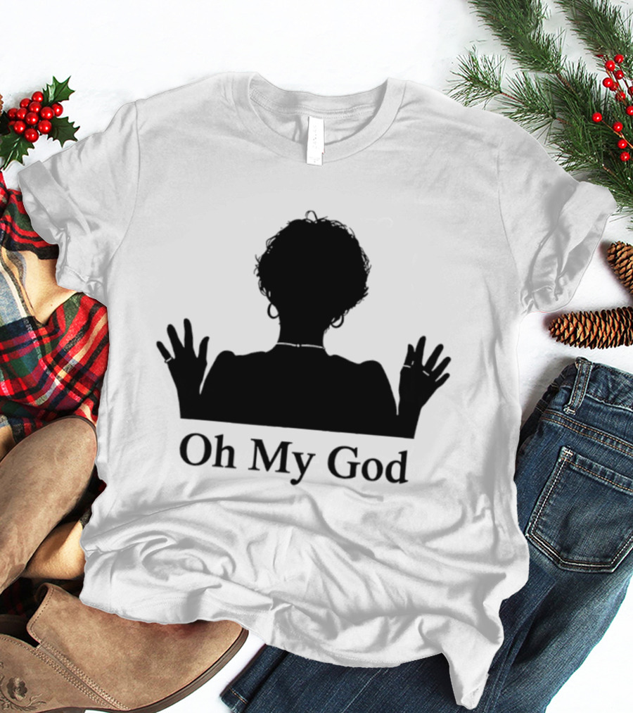 Oh My God Silhouette Hands Up Expression T-Shirt