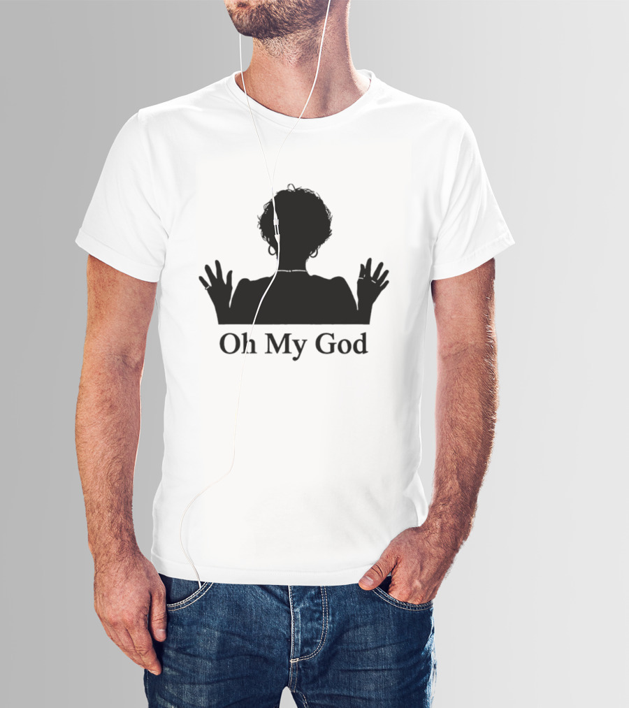 Oh My God Silhouette Hands Up Expression T-Shirt
