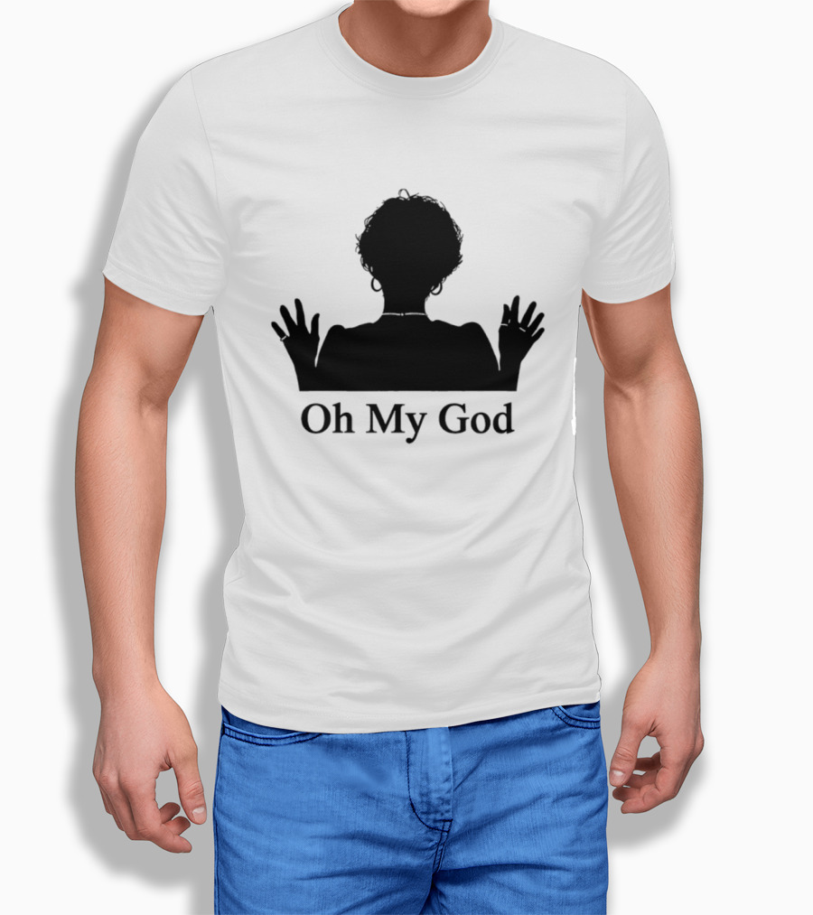 Oh My God Silhouette Hands Up Expression T-Shirt