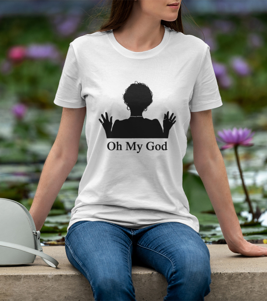 Oh My God Silhouette Hands Up Expression T-Shirt