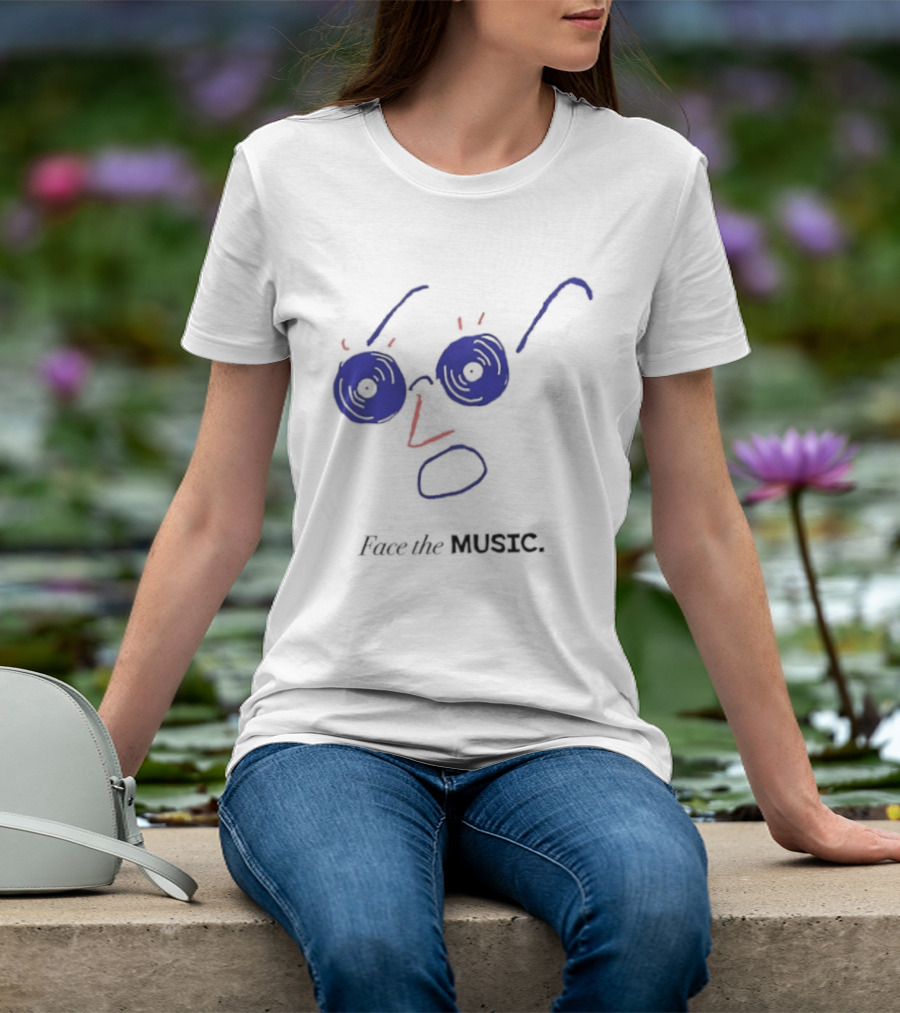 Face The Music Vinyl Record Audiophile Minimalist T-Shirt
