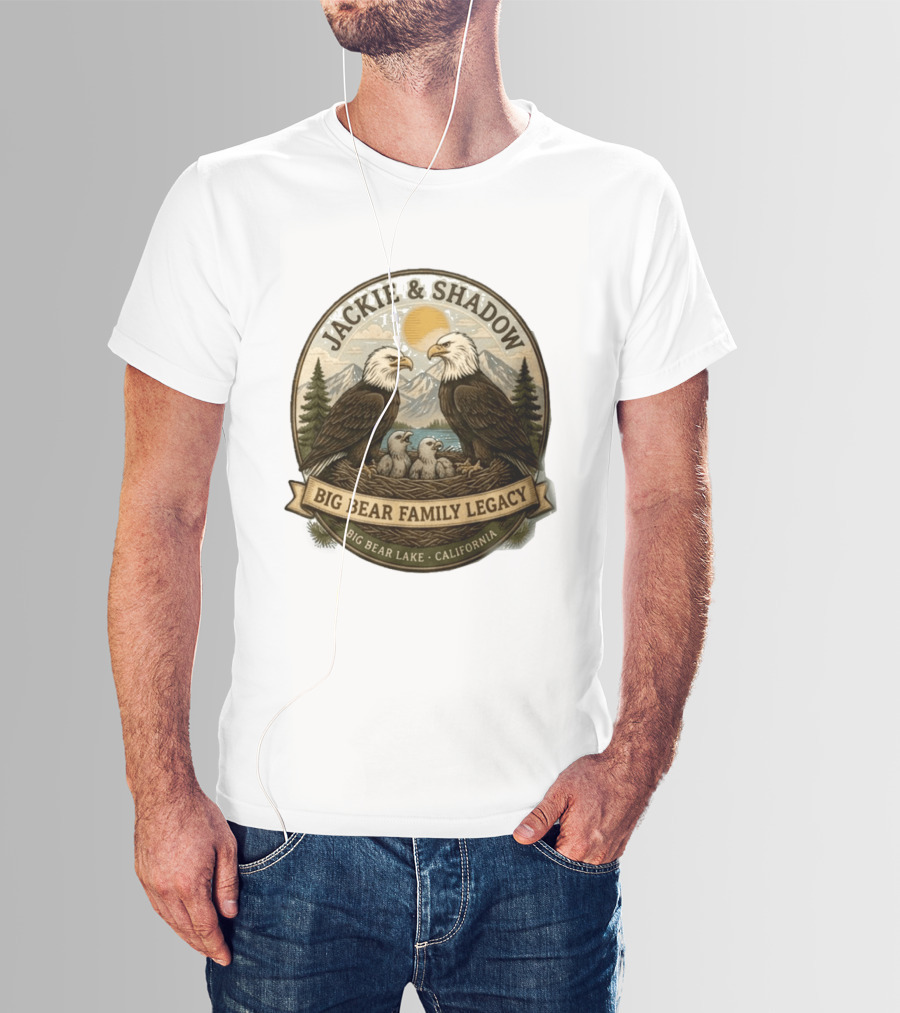 Jackie & Shadow Big Bear Family Legacy Big Bear Lake California Bald Eagles T-Shirt