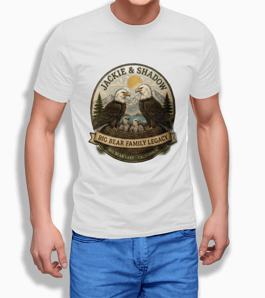 Jackie & Shadow Big Bear Family Legacy Big Bear Lake California Bald Eagles T-Shirt