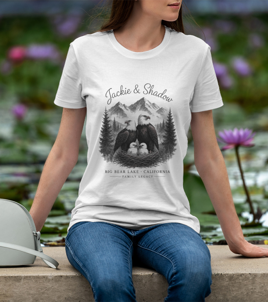 Jackie And Shadow Bald Eagles Big Bear Lake California Family Legacy T-Shirt