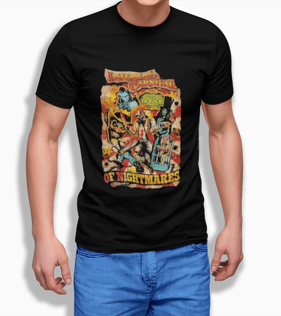 Infernal Carnival Halloween Horror Nights Of Nightmares 2026 T-Shirt