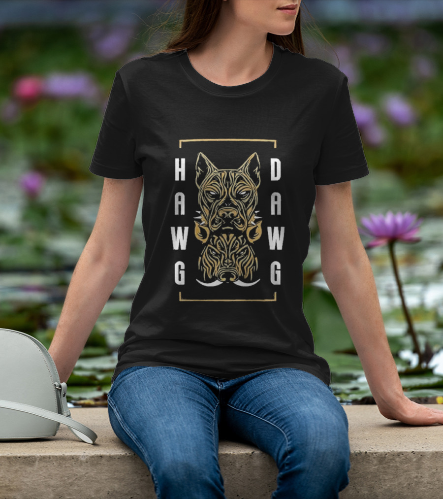 Hawg Dawg Pitbull Boar Two Faced Canine T-Shirt