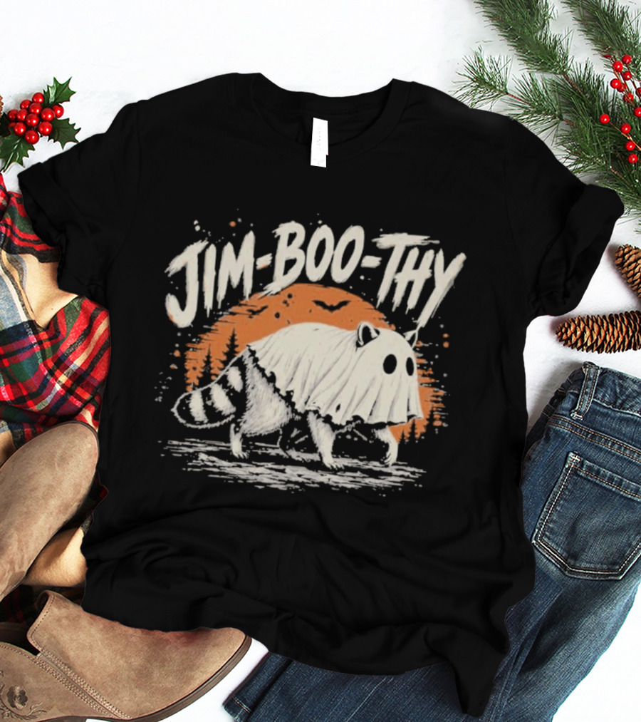 Jim Boo Thy Halloween Raccoon Ghost Costume T-Shirt