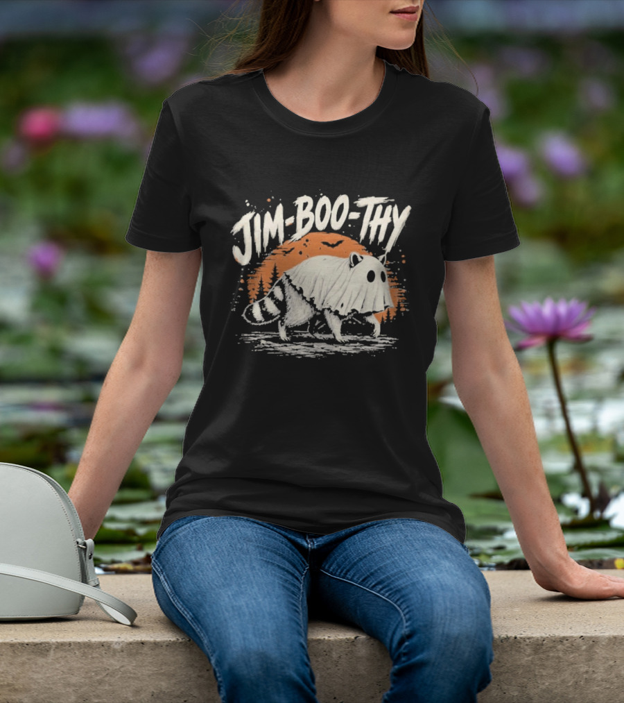 Jim Boo Thy Halloween Raccoon Ghost Costume T-Shirt