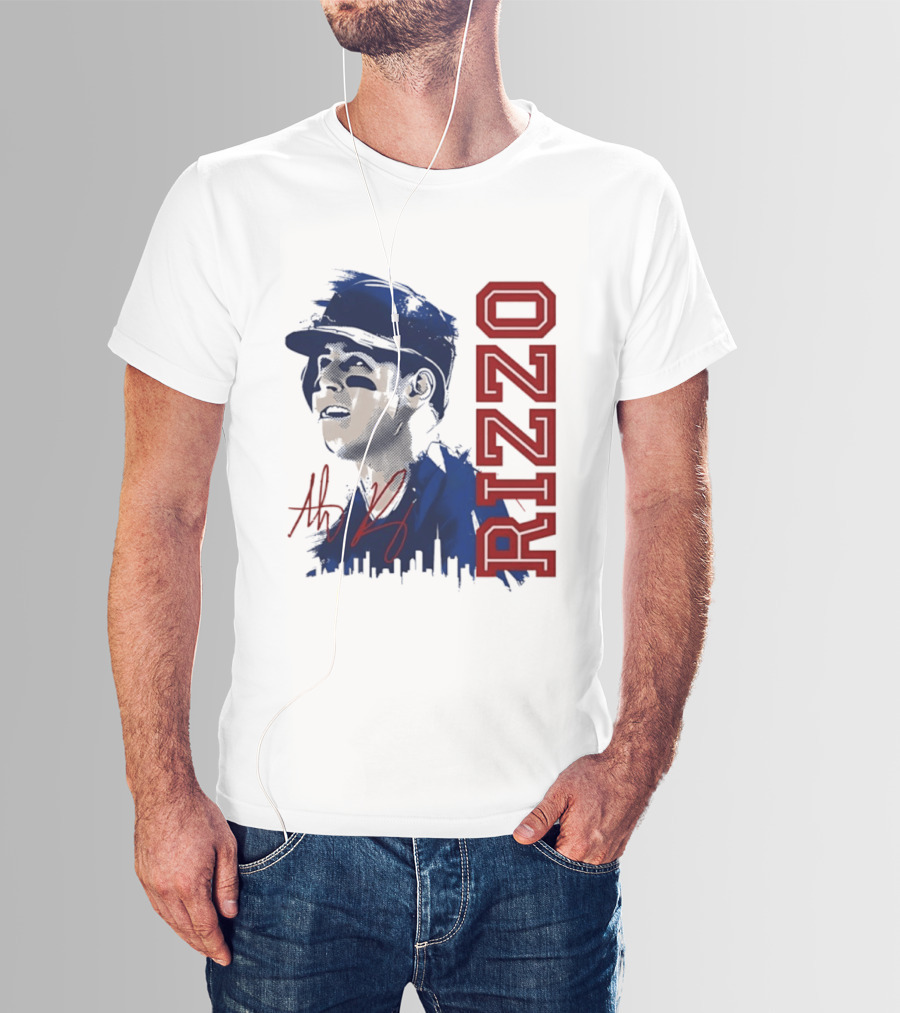 Anthony Rizzo Cubs Splatter Illustration Rizzo T-Shirt