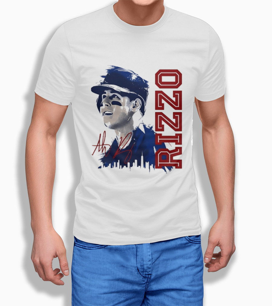 Anthony Rizzo Cubs Splatter Illustration Rizzo T-Shirt