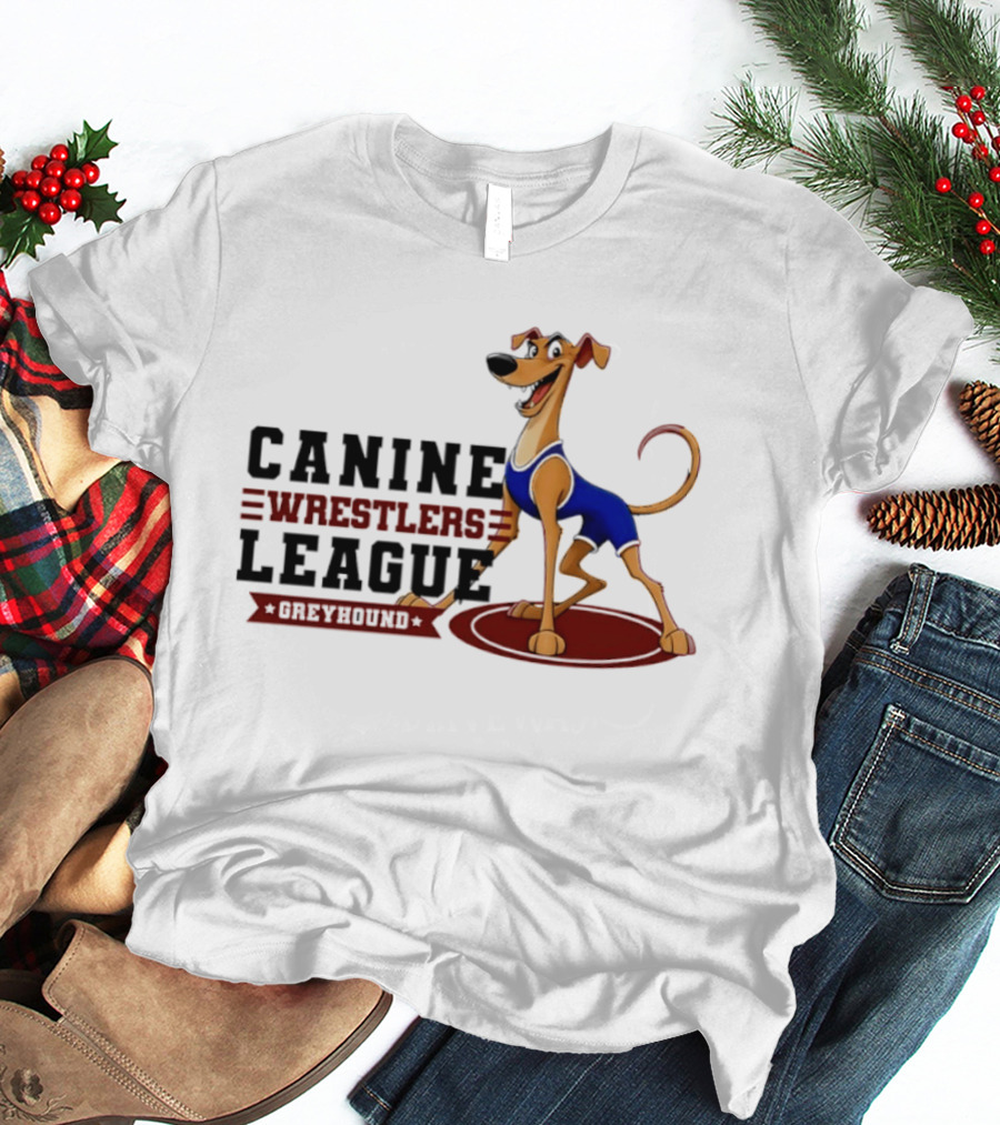 Canine Wrestlers League Greyhound T-Shirt
