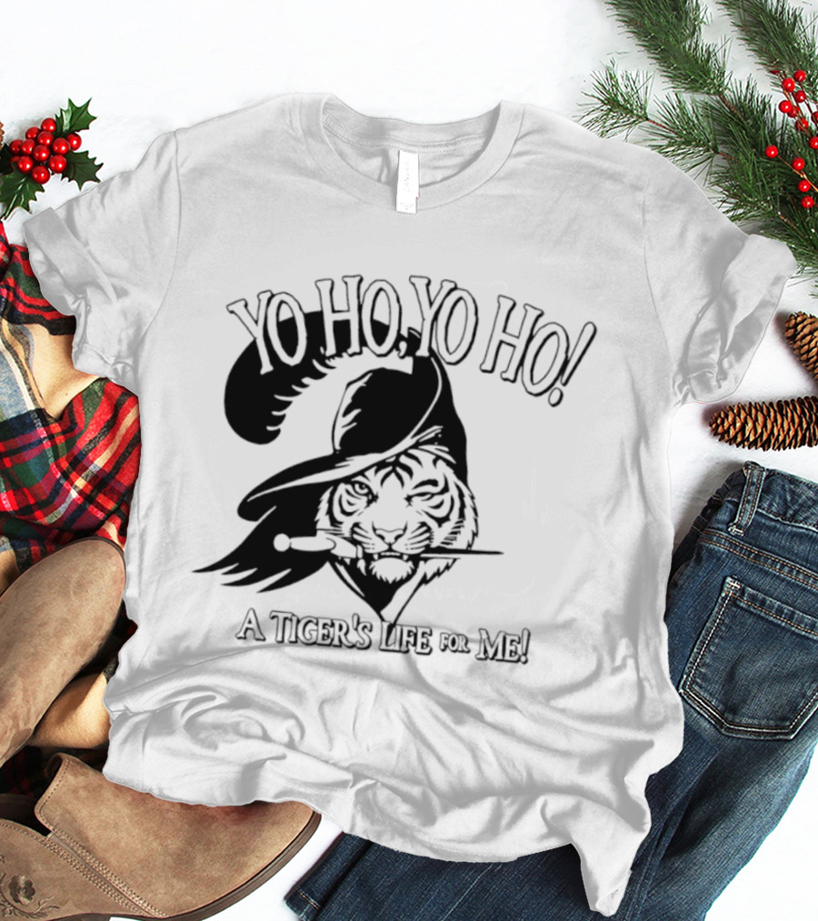 Yo Ho Yo Ho A Tiger's Life For Me Cincinnati Bengals Tiger Pirate T-Shirt