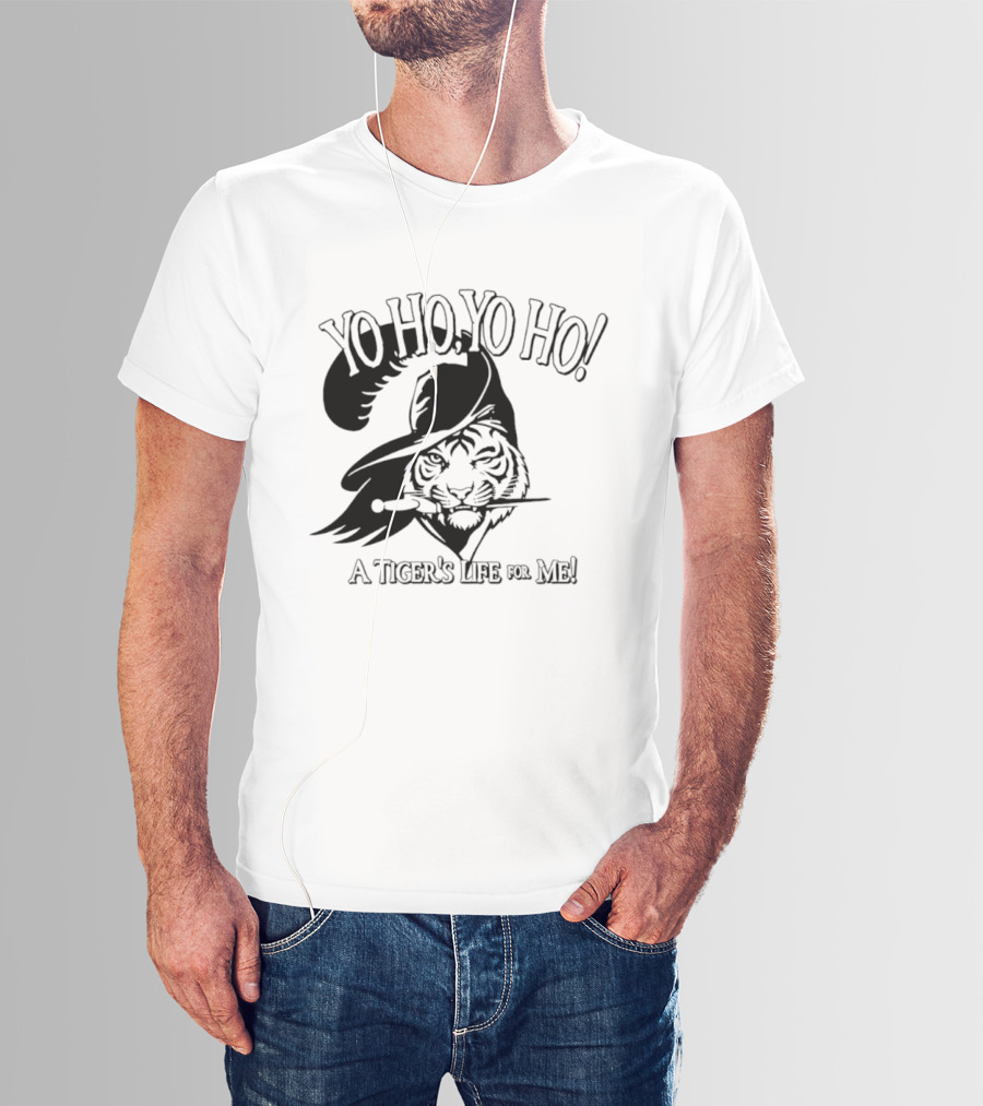 Yo Ho Yo Ho A Tiger's Life For Me Cincinnati Bengals Tiger Pirate T-Shirt