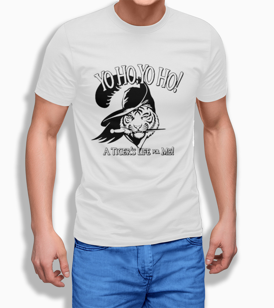 Yo Ho Yo Ho A Tiger's Life For Me Cincinnati Bengals Tiger Pirate T-Shirt