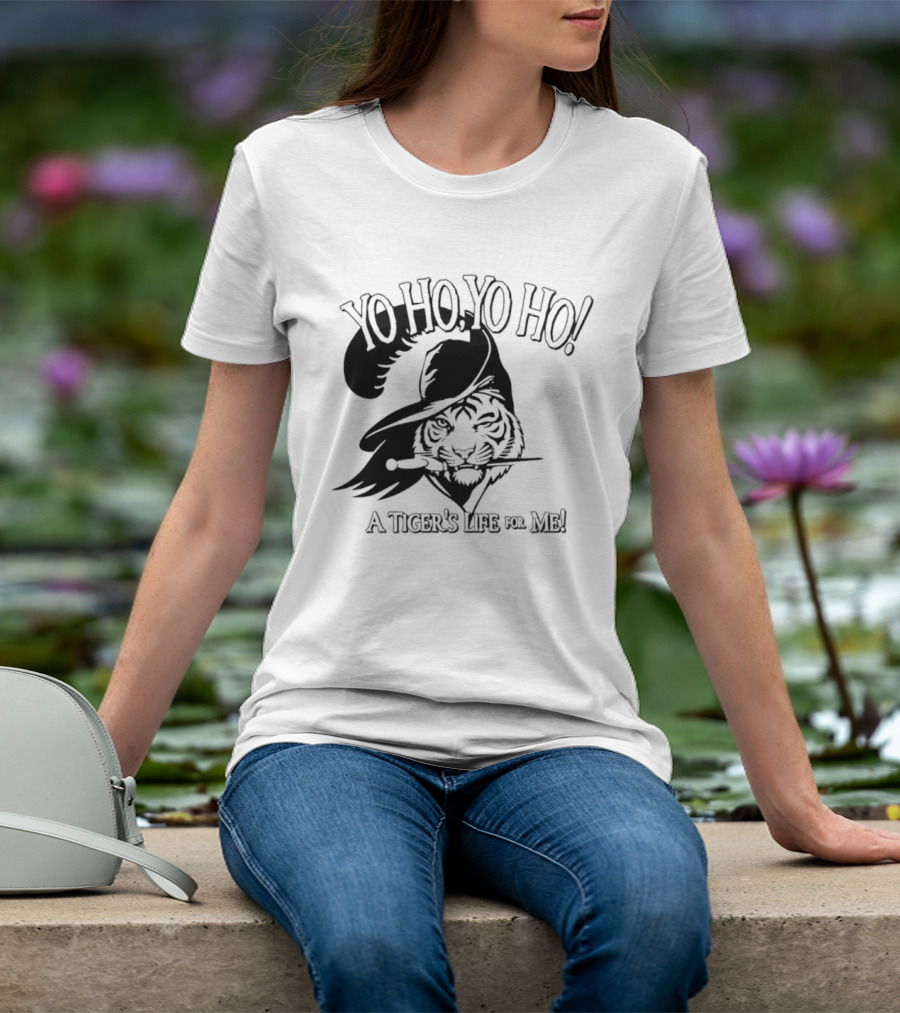 Yo Ho Yo Ho A Tiger's Life For Me Cincinnati Bengals Tiger Pirate T-Shirt