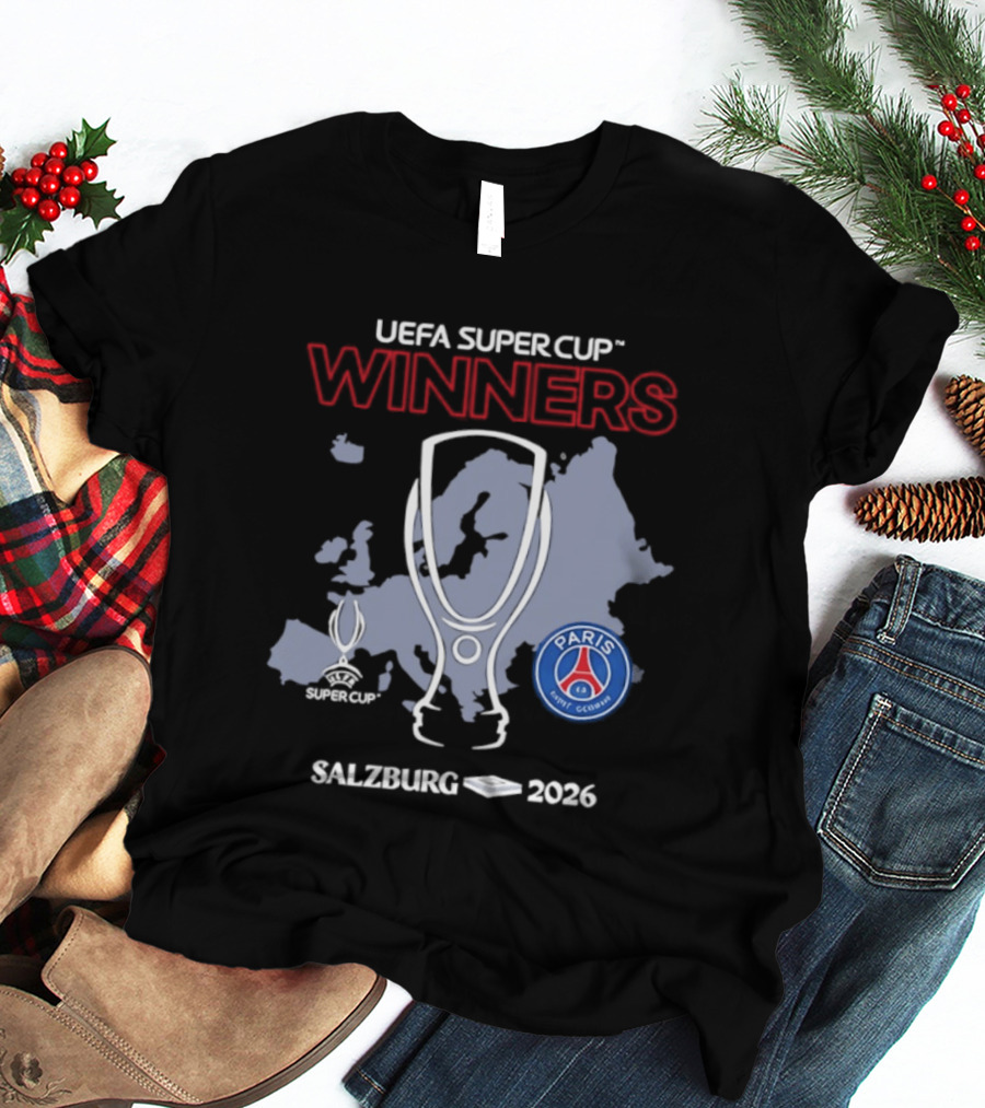UEFA Super Cup Winners Paris Saint Germain Salzburg 2026 T-Shirt