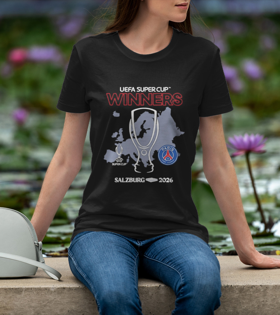 UEFA Super Cup Winners Paris Saint Germain Salzburg 2026 T-Shirt