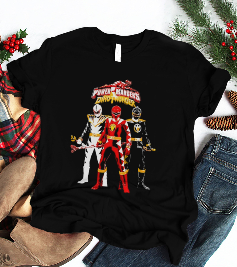 Power Rangers Dino Thunder Red Ranger Team Trio Power Stance T-Shirt