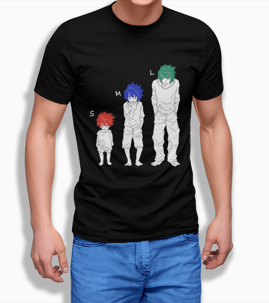 S M L Beyond Birthday Mello L Lawliet Colorful T-Shirt
