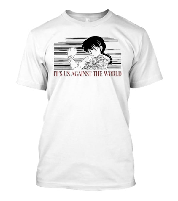 Ranma Saotome It's Us Against The World Anime Iconic Manga T-Shirt