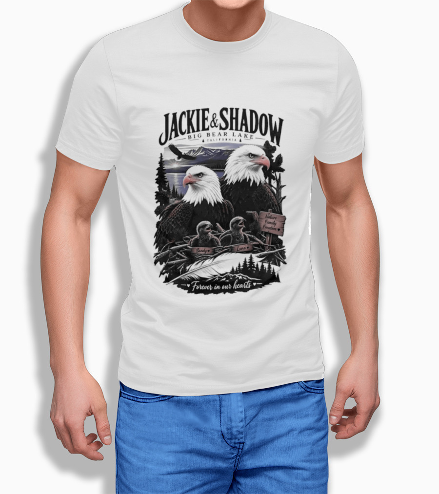 Jackie And Shadow Big Bear Lake California Nature Family Forever In Our Hearts T-Shirt