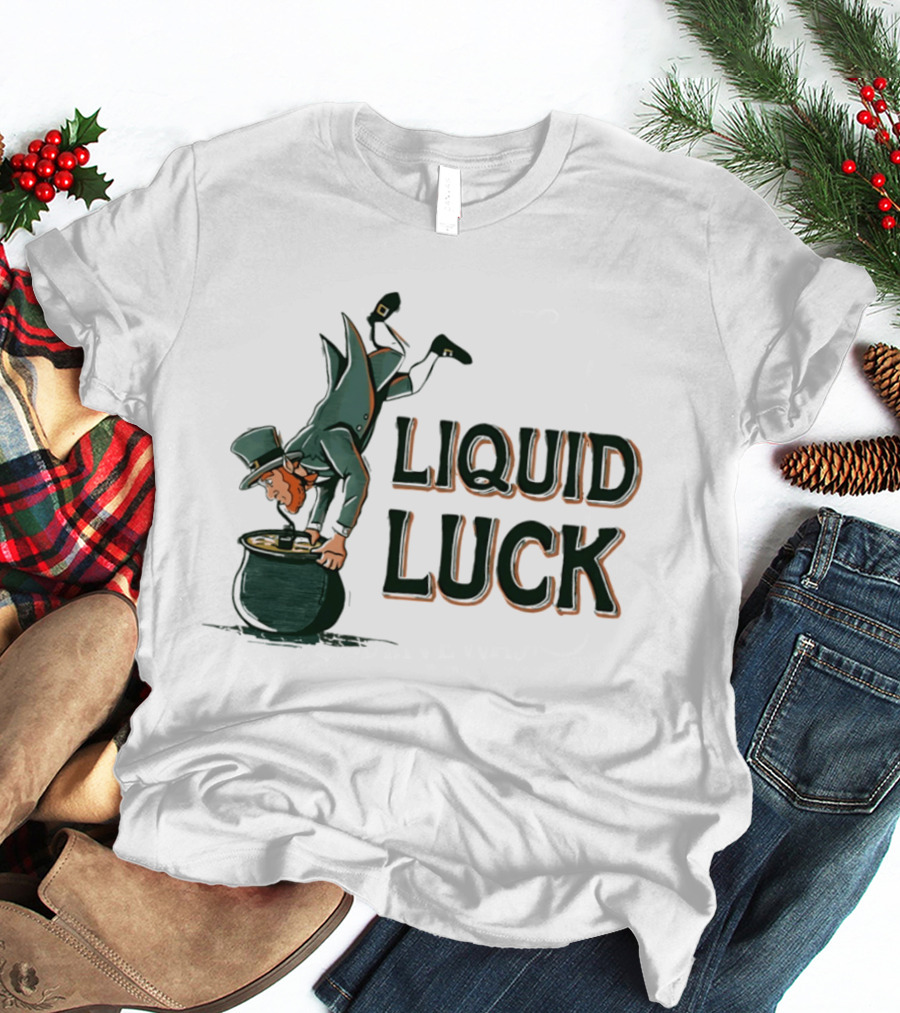 Liquid Luck Pot Of Gold St. Patrick's Day Leprechaun T-Shirt