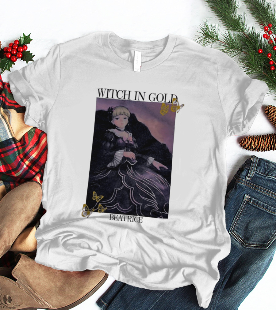 Witch In Gold Beatrice Butterflies Umineko When They Cry T-Shirt