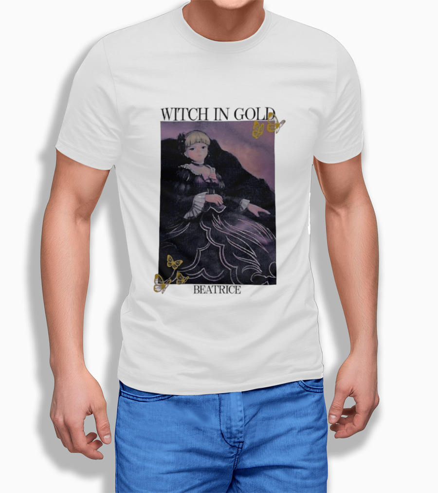 Witch In Gold Beatrice Butterflies Umineko When They Cry T-Shirt