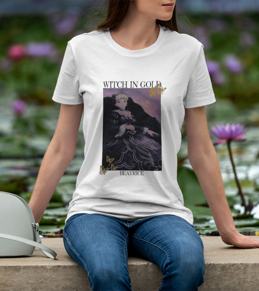Witch In Gold Beatrice Butterflies Umineko When They Cry T-Shirt