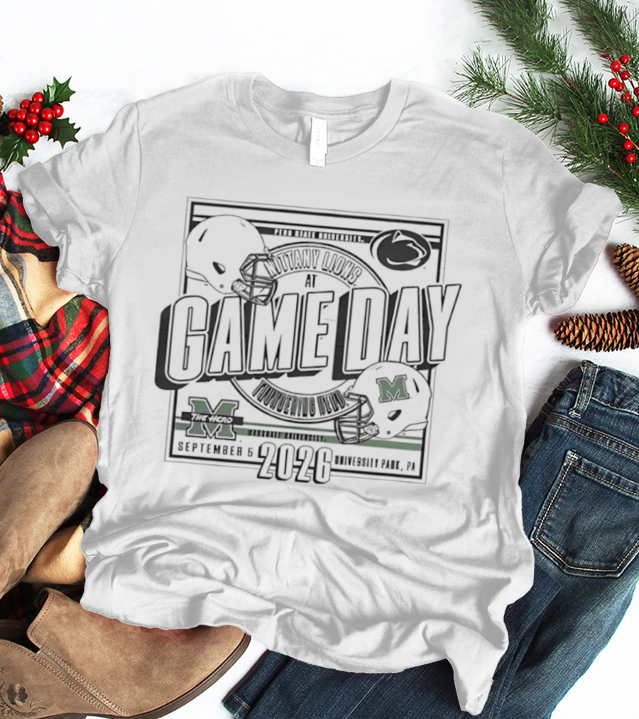 Penn State Nittany Lions Vs Marshall Thundering Herd Gameday November 14 2026 T-Shirt