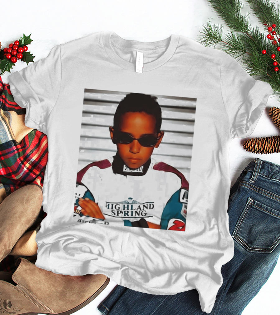 Lewis Hamilton Highland Spring Racing Attire Youthful Champion T-Shirt