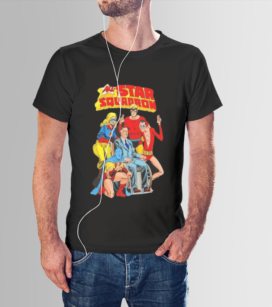 All Star Squadron DC Comics Superhero Team Cover T-Shirt