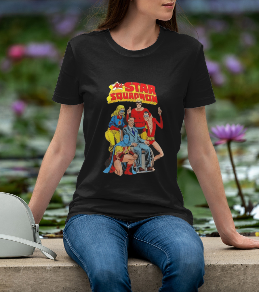 All Star Squadron DC Comics Superhero Team Cover T-Shirt