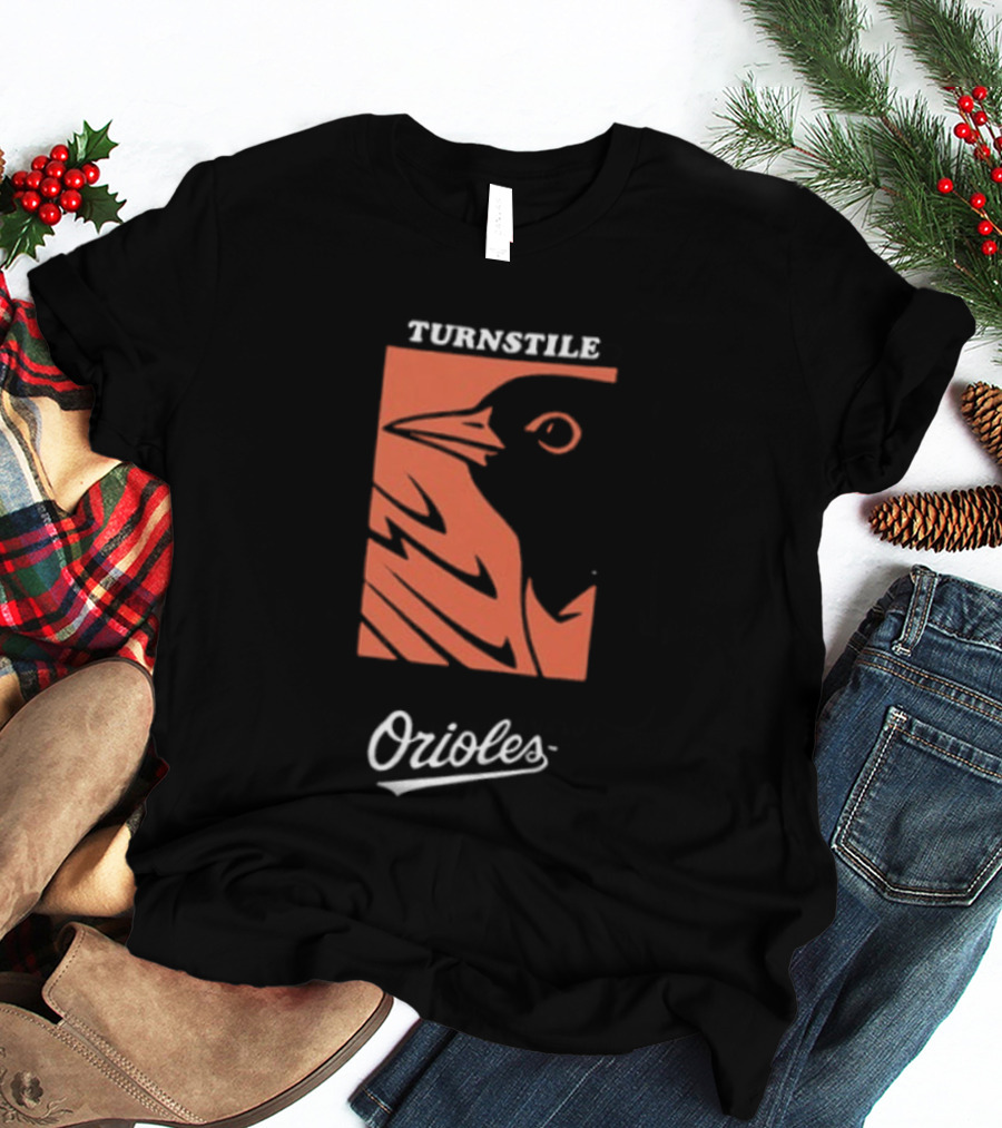 Baltimore Orioles Turnstile 2026 These Birds Not Meant To Fly Alone Two Sided T-Shirt