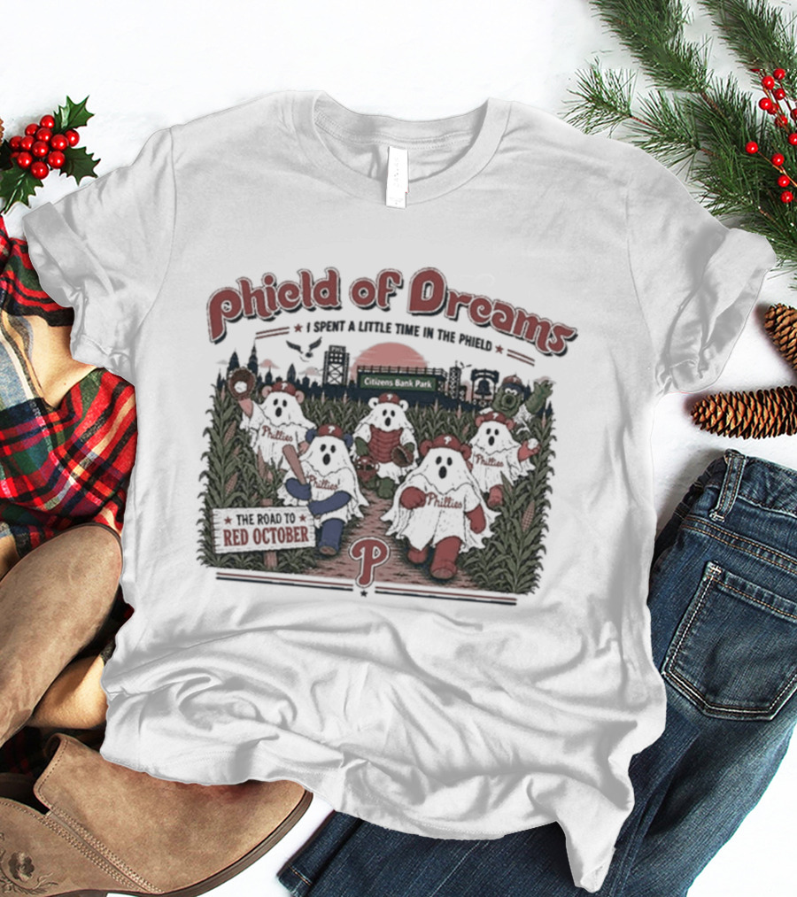 Phield Of Dreams Red October Ghost Dancing Citizens Bank Park T-Shirt