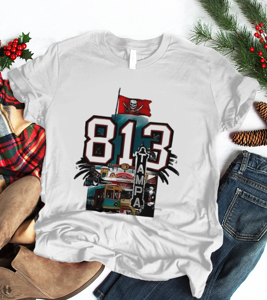 Tampa Bay Buccaneers 813 Day Raise The Flags Established 1976 Two Sided T-Shirt