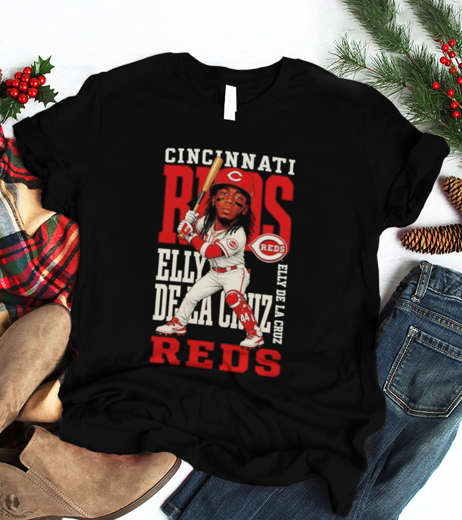 Cincinnati Reds Elly De La Cruz 2026 MLB Season Caricature T-Shirt